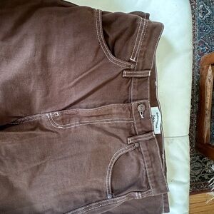 Reformation Brown Denim Jeans in chocolate wash, size 27